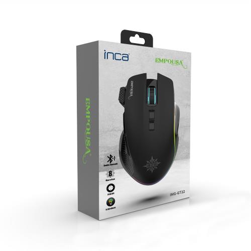 INCA IMG-GT22 Şarjlı Optik Kablolu/Kablosuz Oyuncu Mouse Bluetooth + ŞARJLI Gaming 